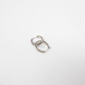 Sierra Winter Jewelry Harvest Hoop Sterling Silver Woven Earrings
